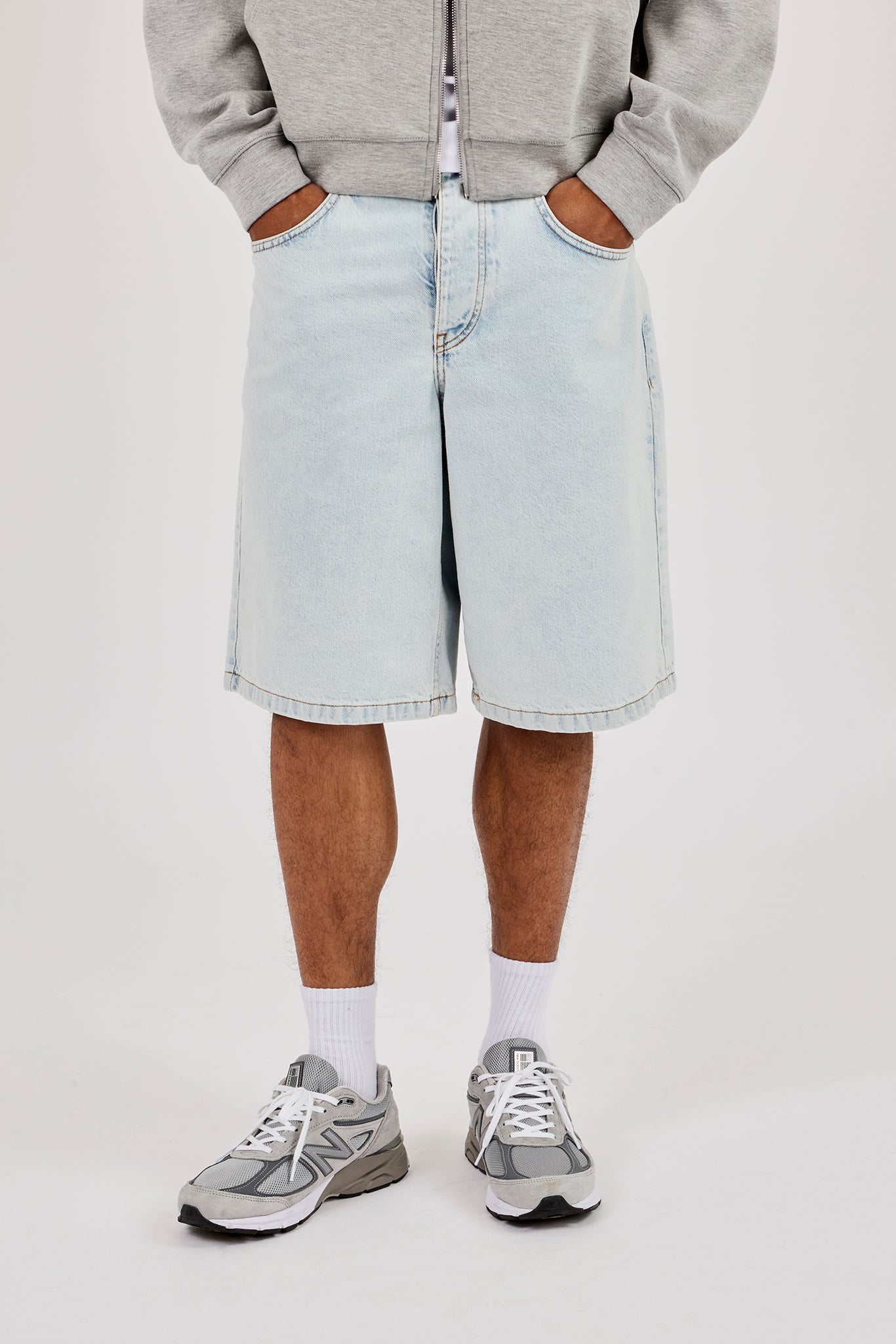 Denim Bermuda Jorts - Bleach Wash