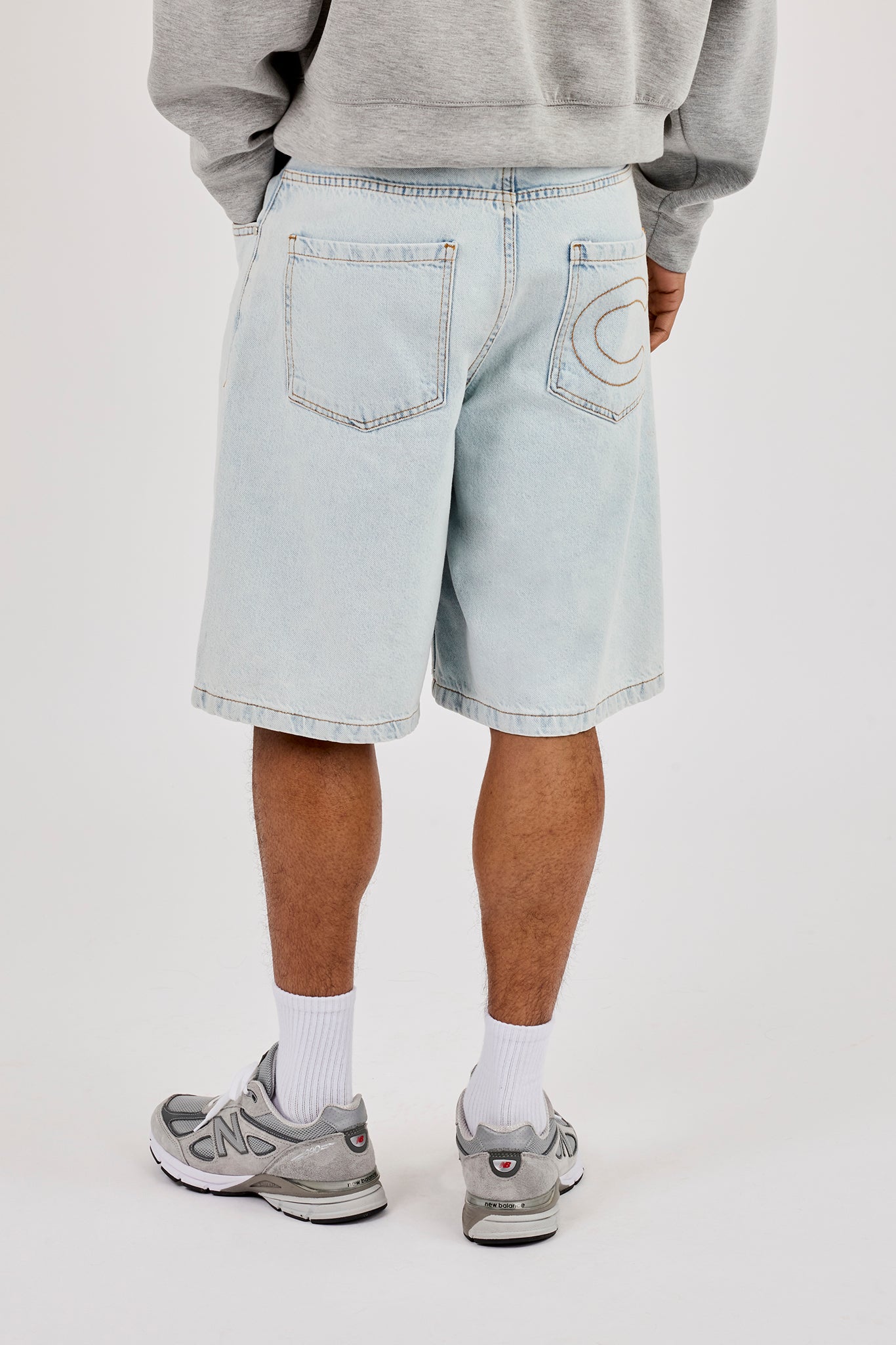 Denim Bermuda Jorts - Bleach Wash