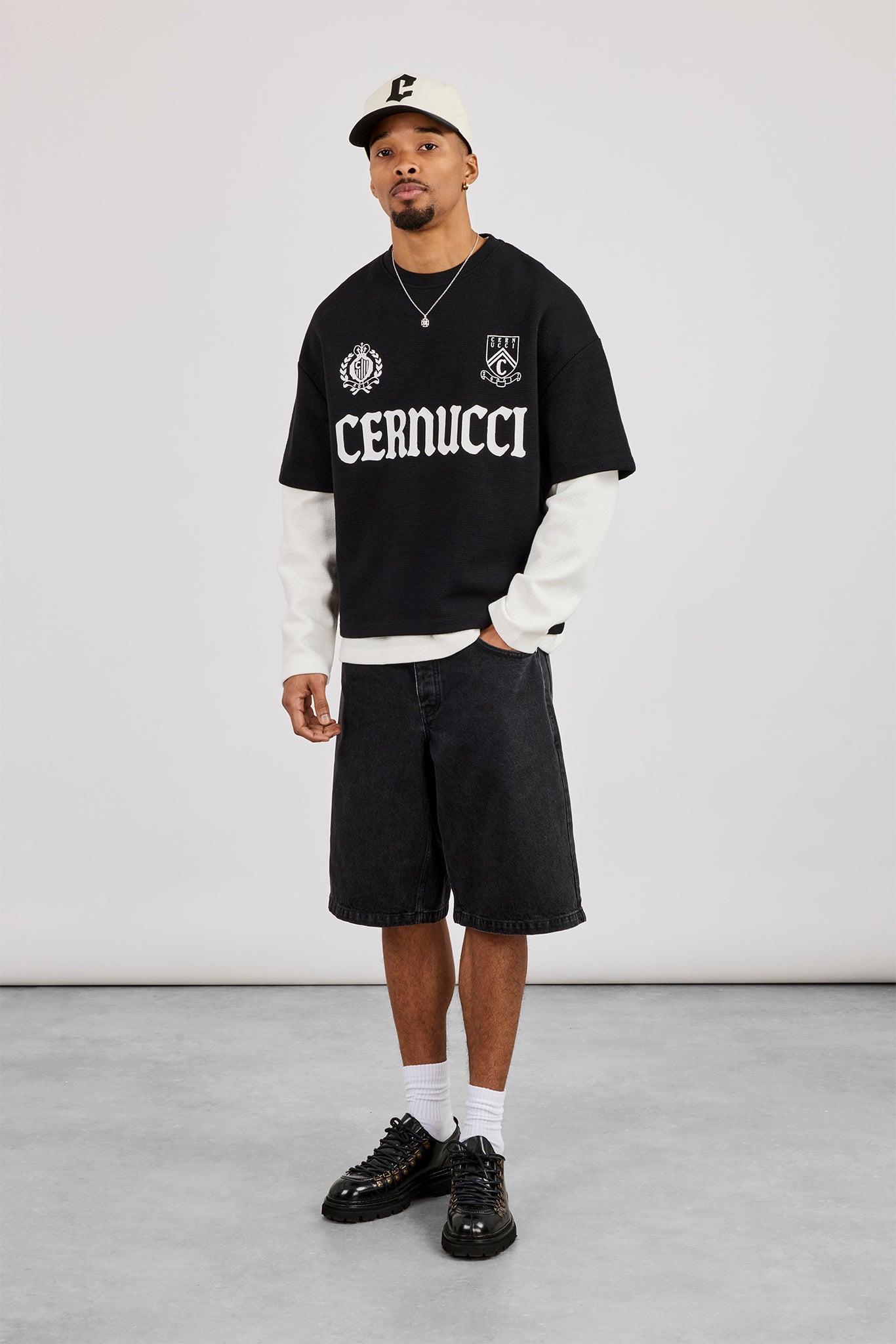 Denim Bermuda Jorts - Washed Black