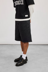 Denim Bermuda Jorts - Washed Black