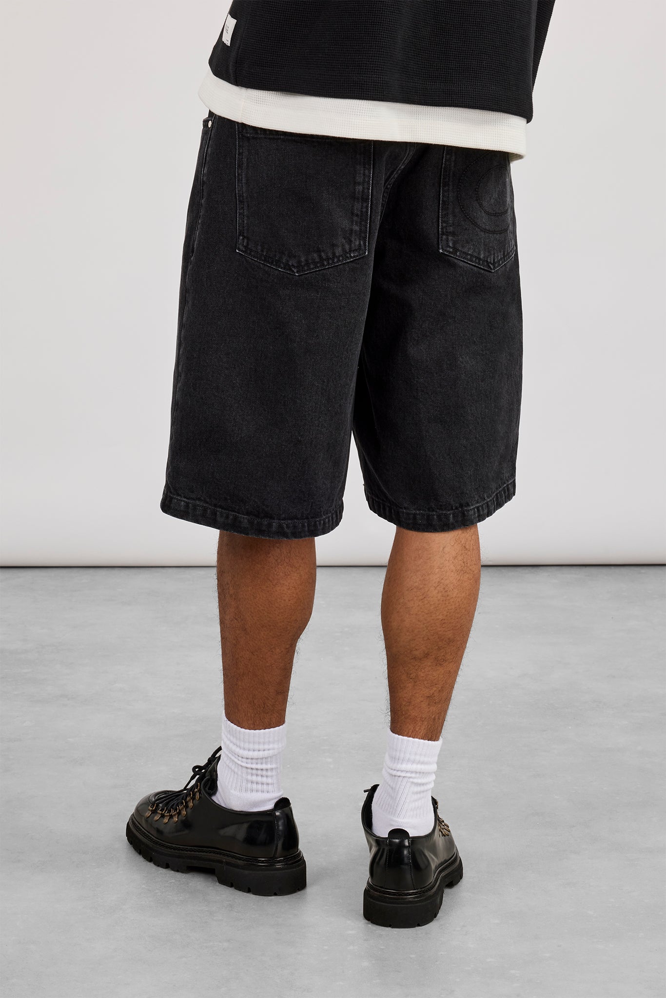 Denim Bermuda Jorts - Washed Black