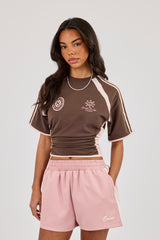 Cinched Ruched Waist Top - Chocolate