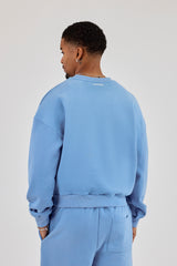 Sweater With Micro Branding - Riviera Blue