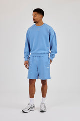 Sweater With Micro Branding - Riviera Blue