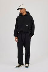 Relaxed Jogger With Micro Branding - Black