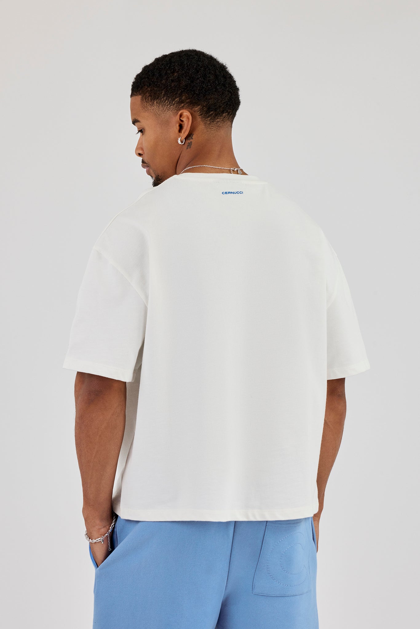 Boxy Fit T-Shirt With Micro Branding - Off White
