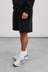 Boxy Hoodie & Relaxed Jersey Short  - Black