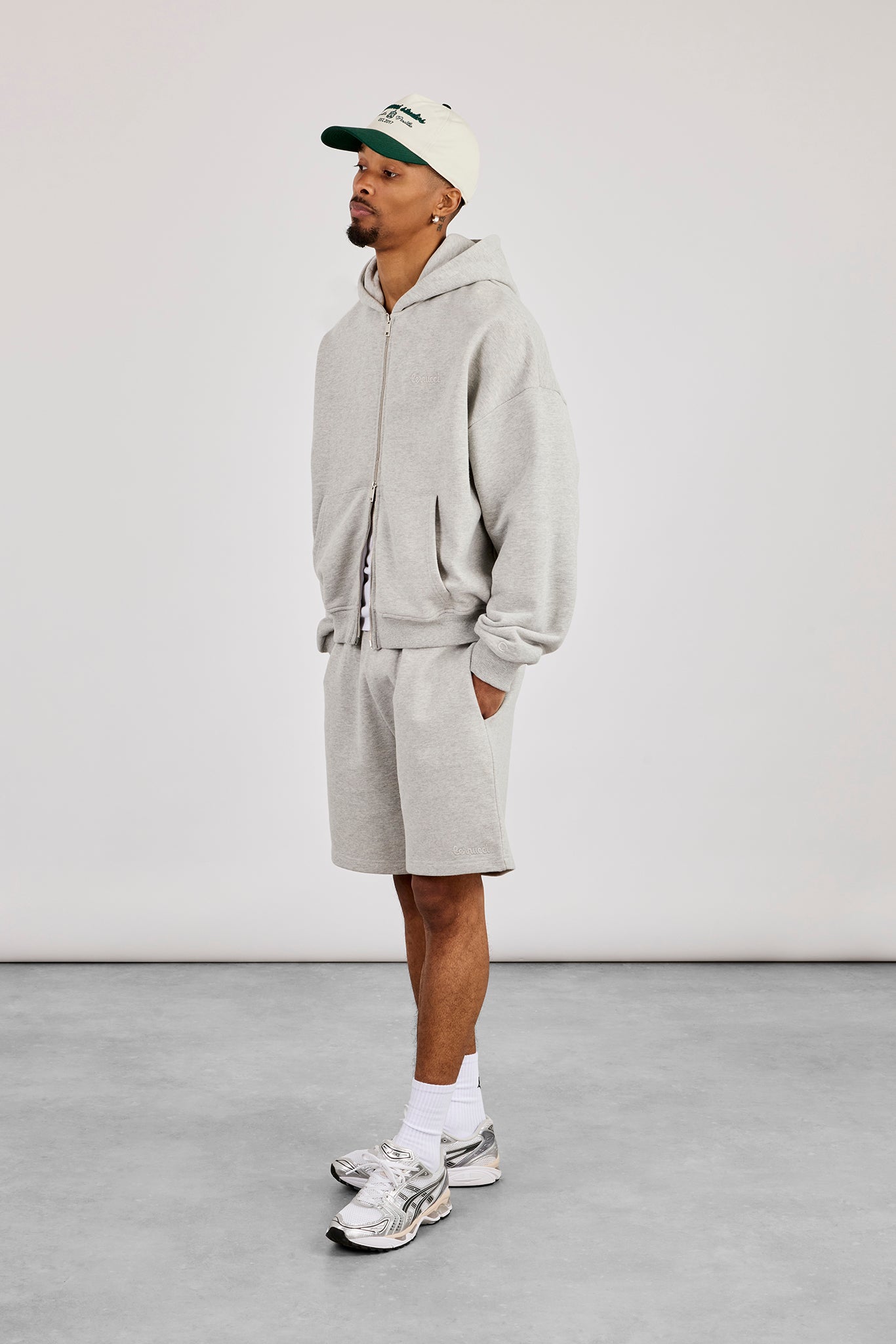 Relaxed Jersey Short - Grey Marl