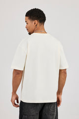 Regular Logo Motif Stitch T-Shirt - Off White