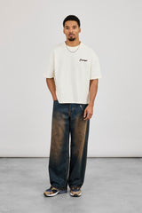 Boxy Drive In Theatre Graphic T-Shirt - Off White