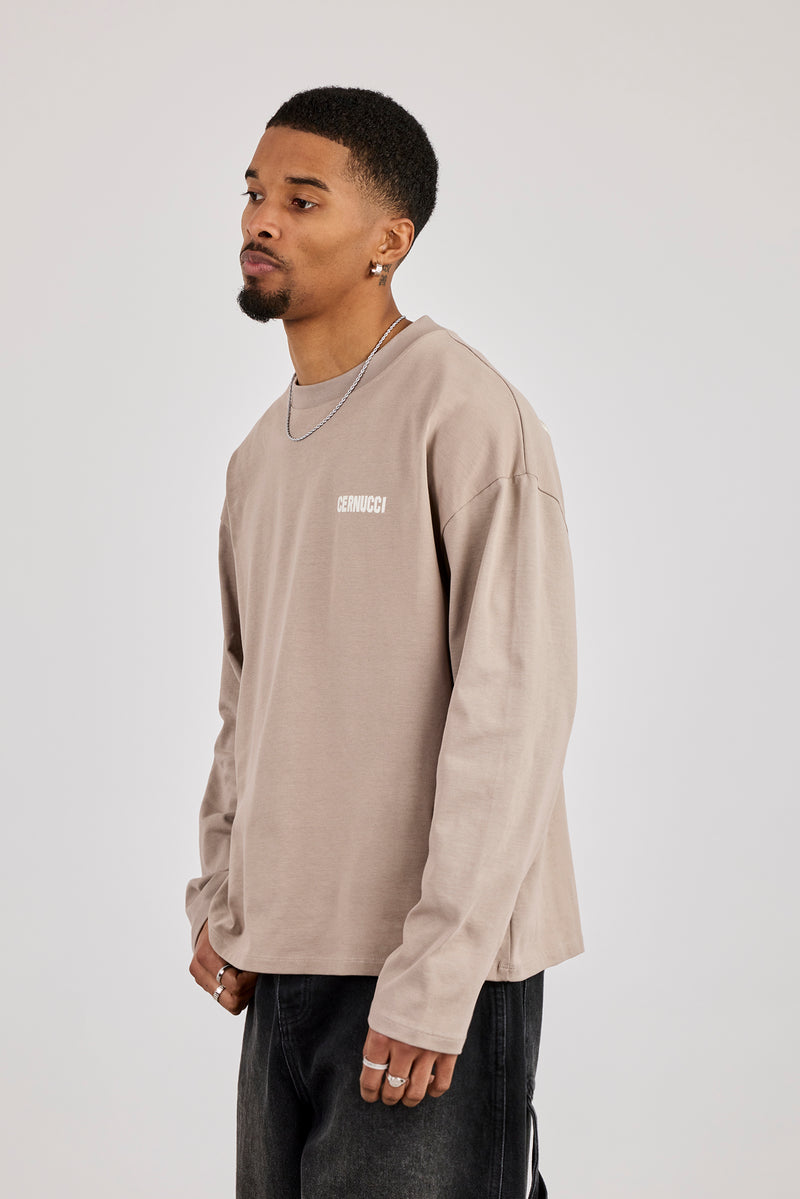 Long Sleeve Rio Diamond Graphic T-Shirt - Stone | Mens Tees & Vests ...