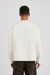 Long Sleeve Cernucci Studios Chain T-Shirt - Off White