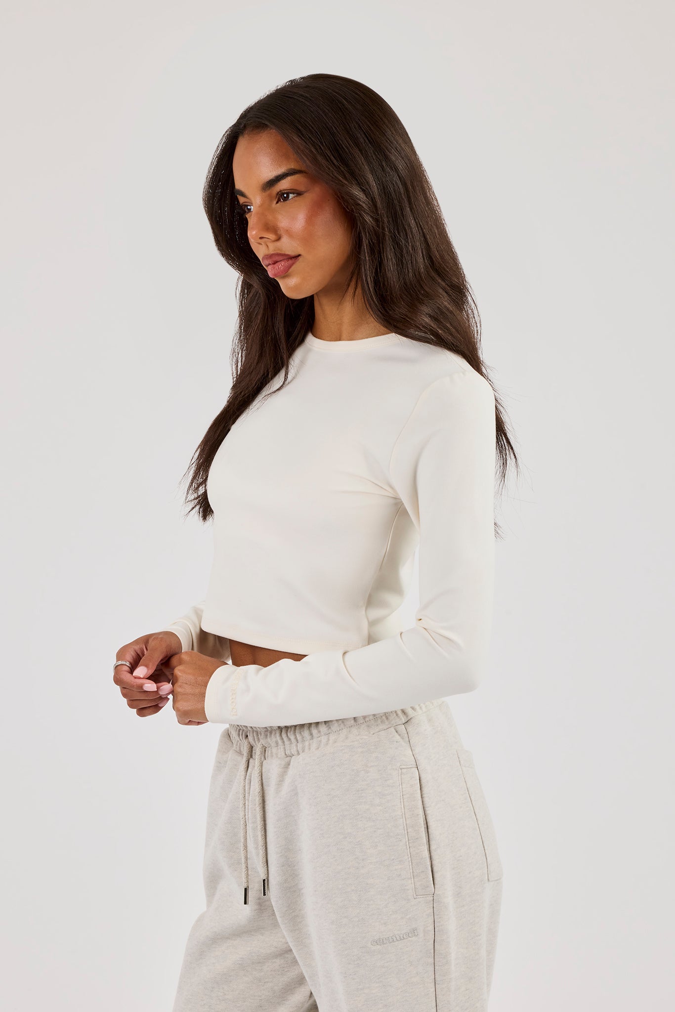 Peached Long Sleeve Top - Off White