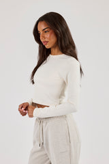 Peached Long Sleeve Top - Off White