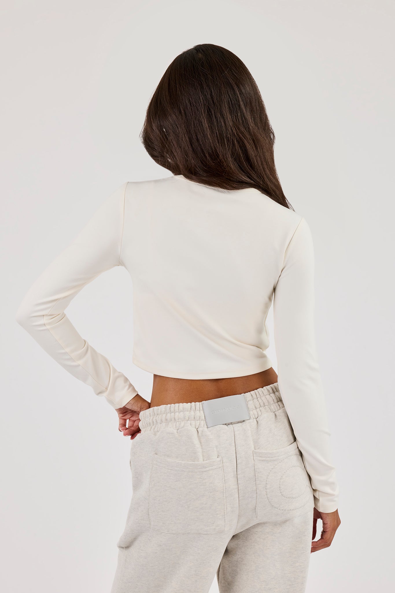 Peached Long Sleeve Top - Off White