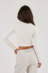 Peached Long Sleeve Top - Off White