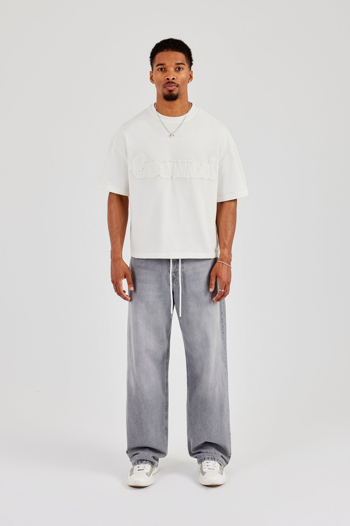 Baggy Waistband Jean - Washed Grey
