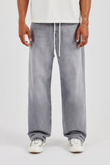 Baggy Waistband Jean - Washed Grey