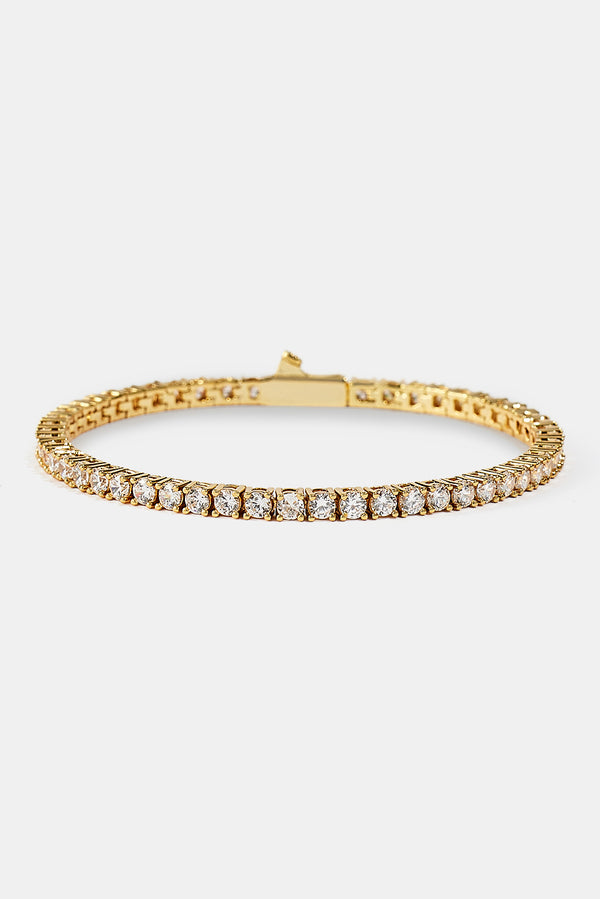 3mm Tennis Bracelet - Gold