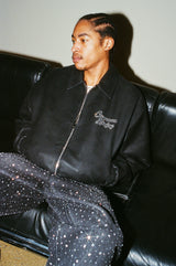 Rhinestone Studios PU Bomber Jacket