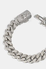 12mm Iced Cuban Link Bracelet