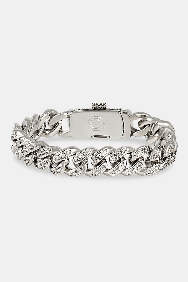 12mm Iced Cuban Link Bracelet