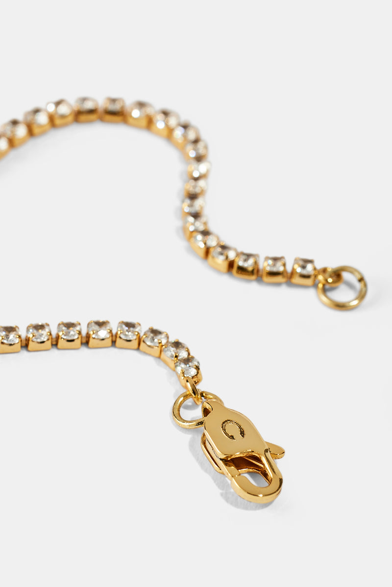 2,5 mm Mikro-Tennisarmband – Gold