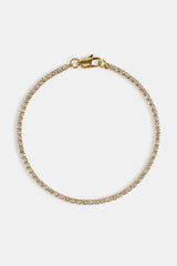 Micro Tennis Bracelet - 2.5mm - Gold