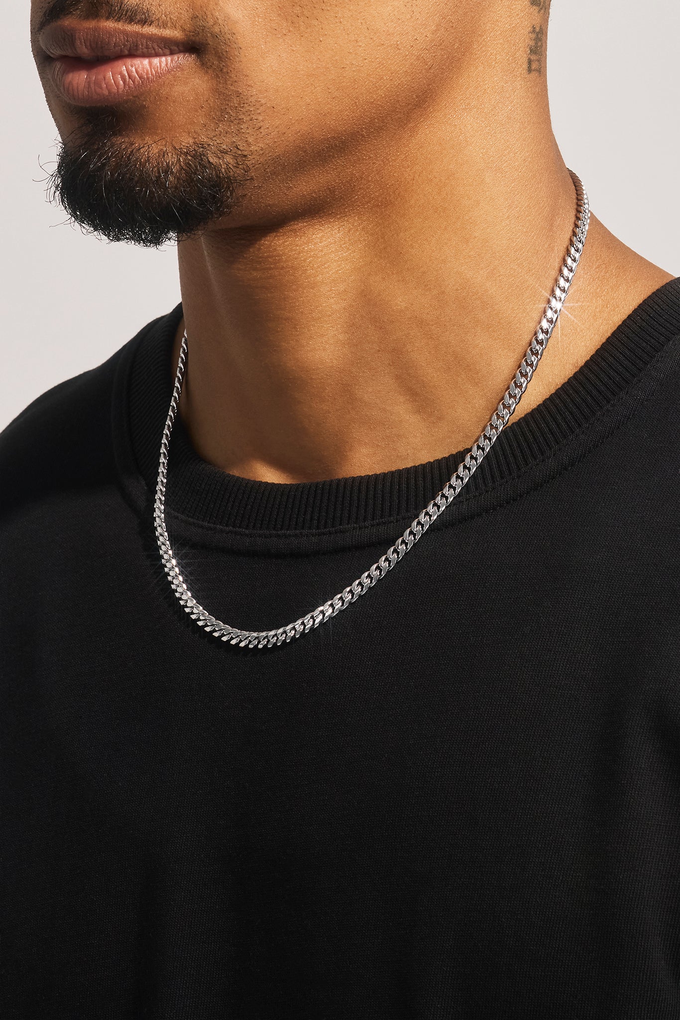 5 mm Miami Cuban Kette – Weiß