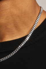 5 mm Miami Cuban Kette – Weiß