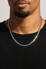 5 mm Miami Cuban Kette – Weiß