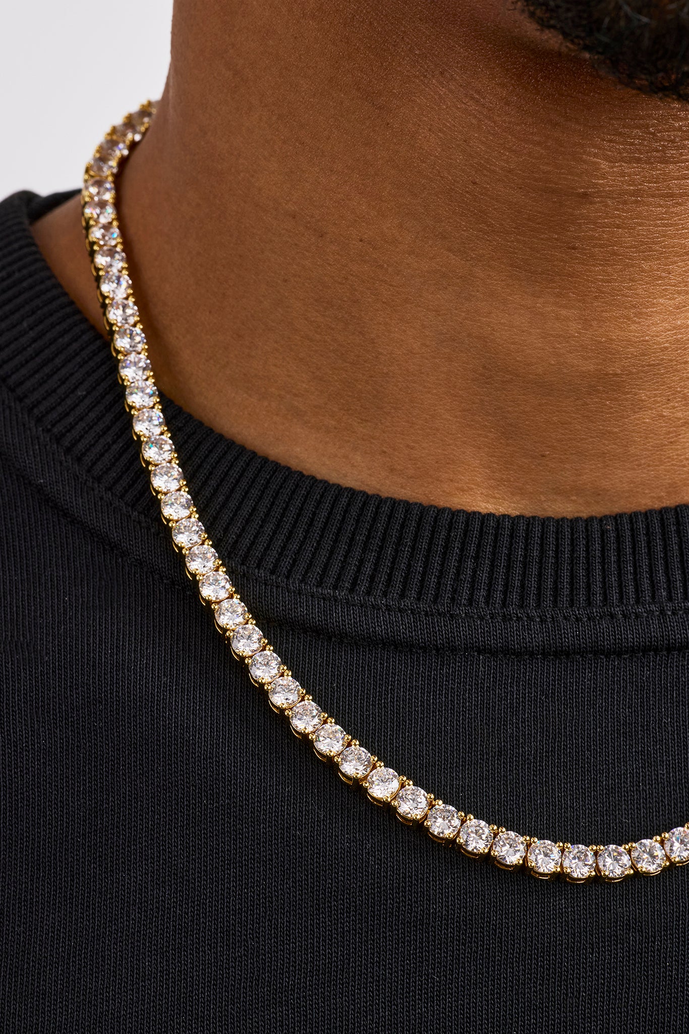 Tennis-Halskette – 5 mm – Gold