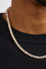 Tennis-Halskette – 5 mm – Gold
