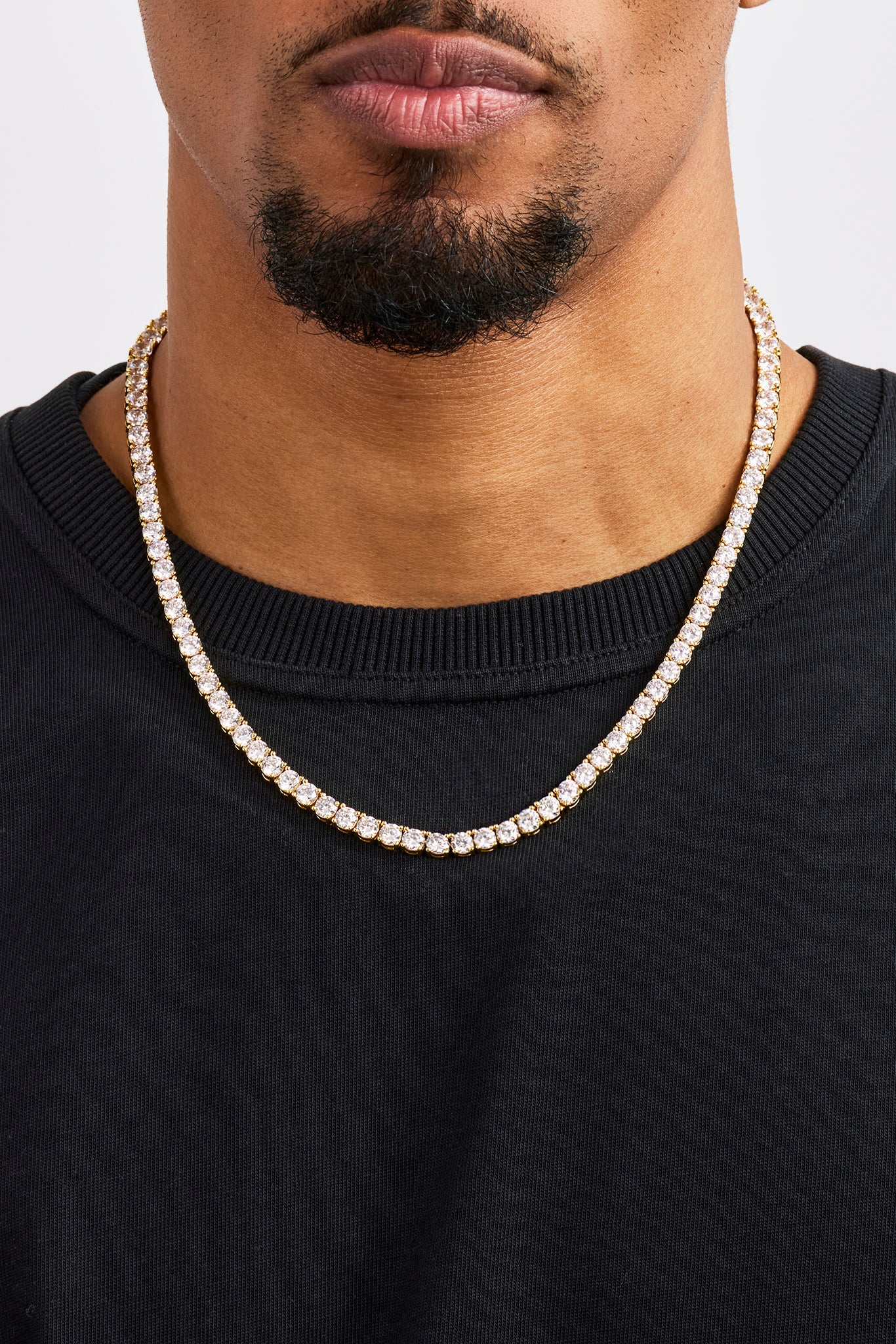 Tennis-Halskette – 5 mm – Gold