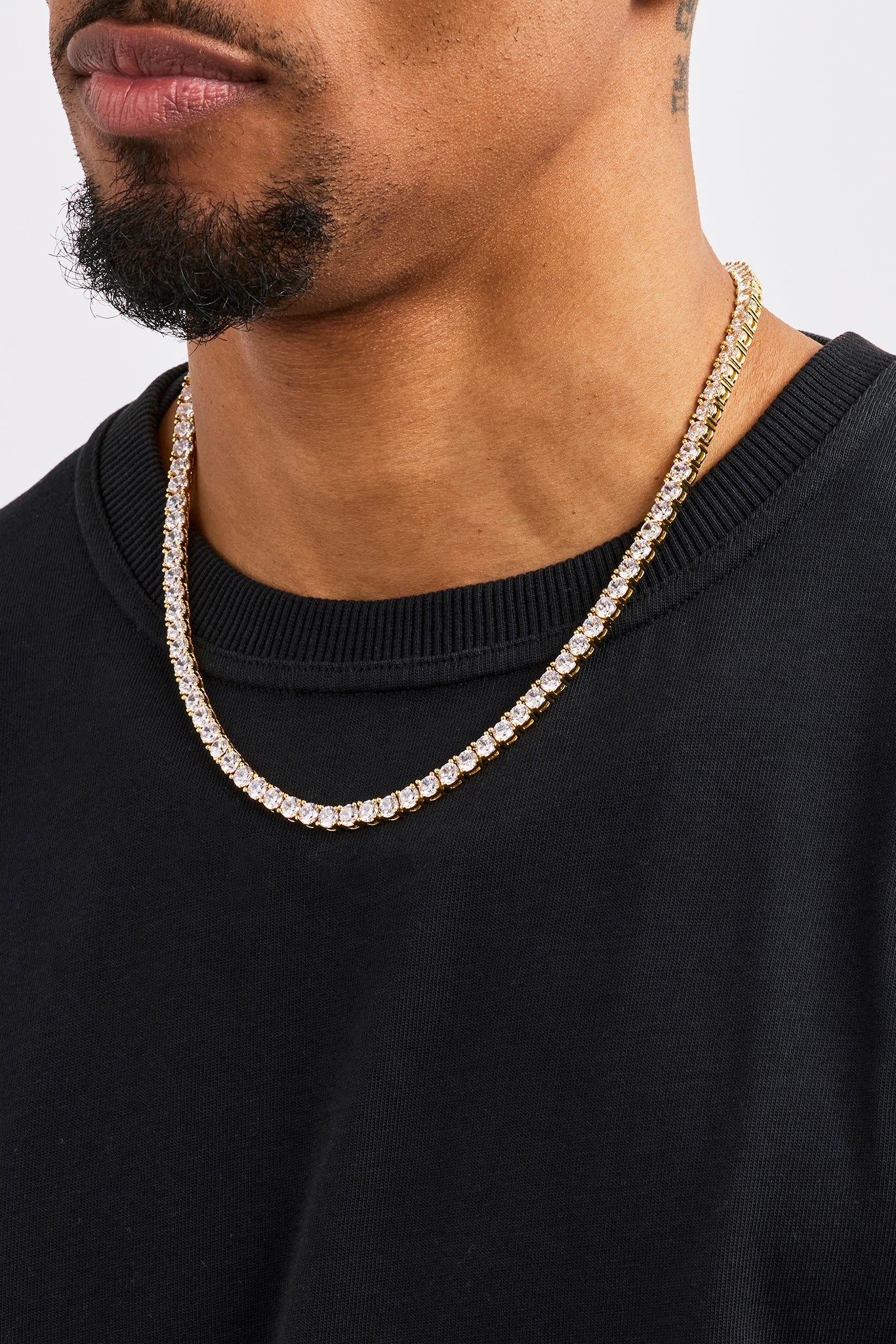 Tennis-Halskette – 5 mm – Gold
