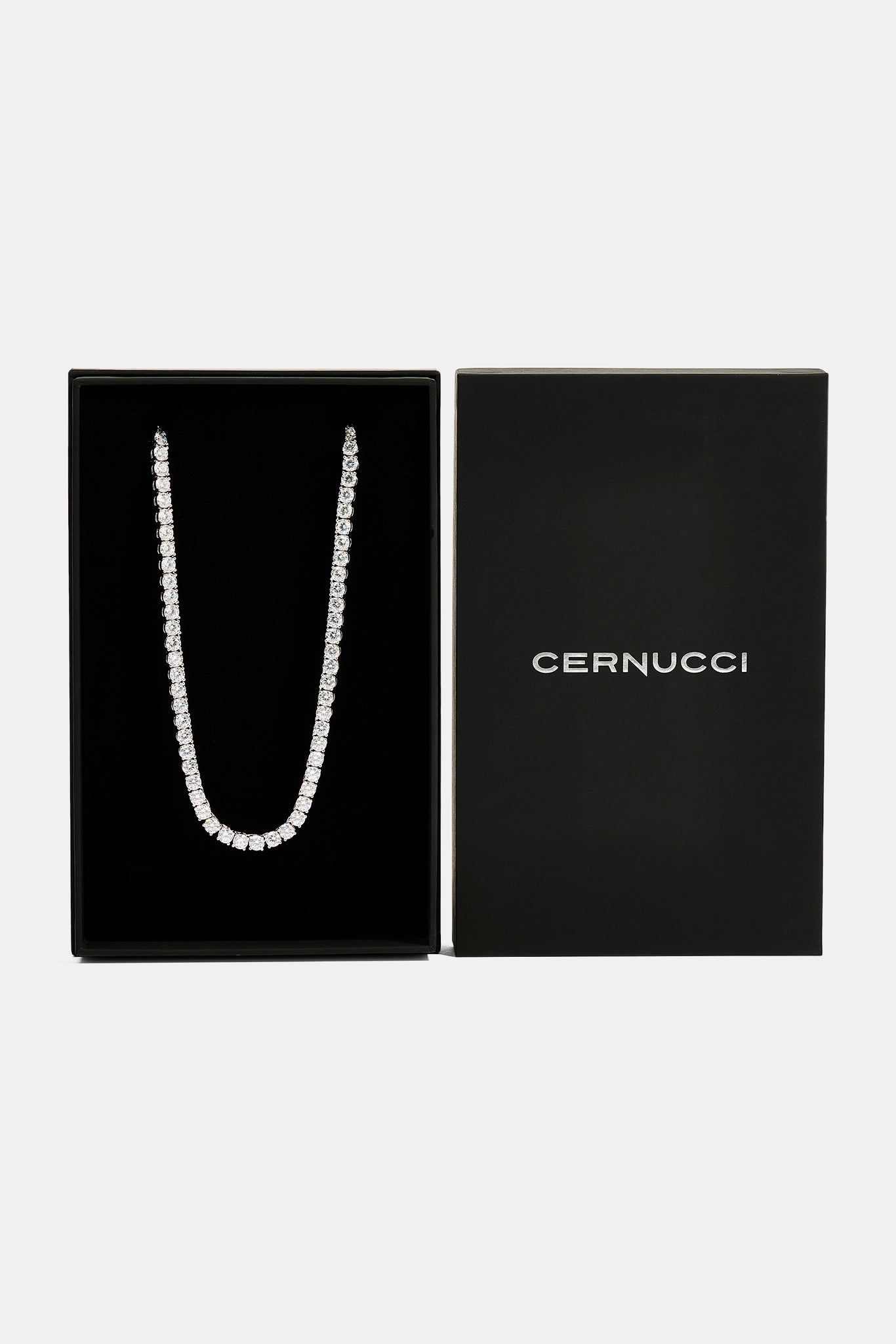 Tennis Chain - 5mm - White & Large Premium Gift Box