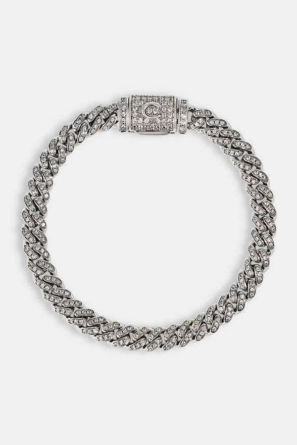 6 mm kubanisches Armband mit Eis