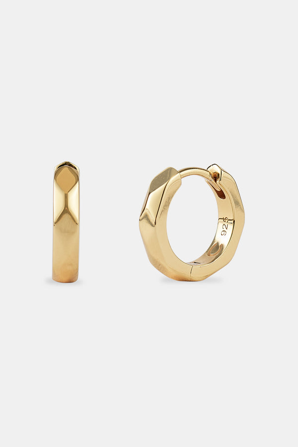 Pyramiden-Creolen – Gold – 12 mm