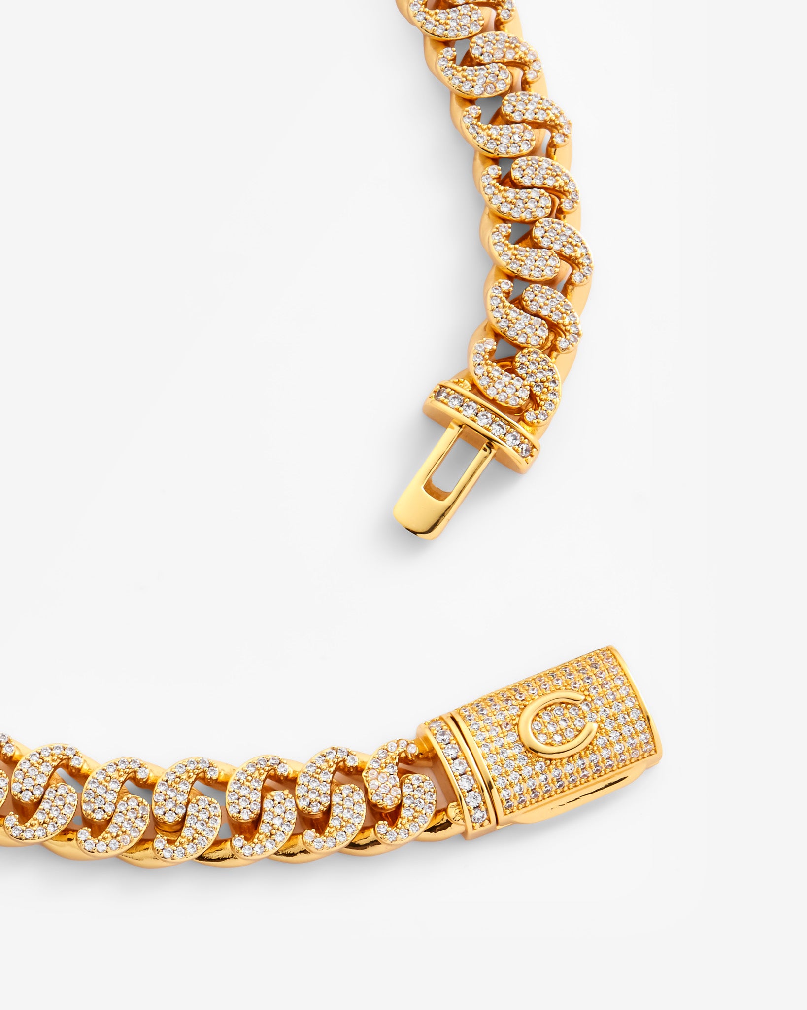 10 mm Iced Paisley Kette - Gold