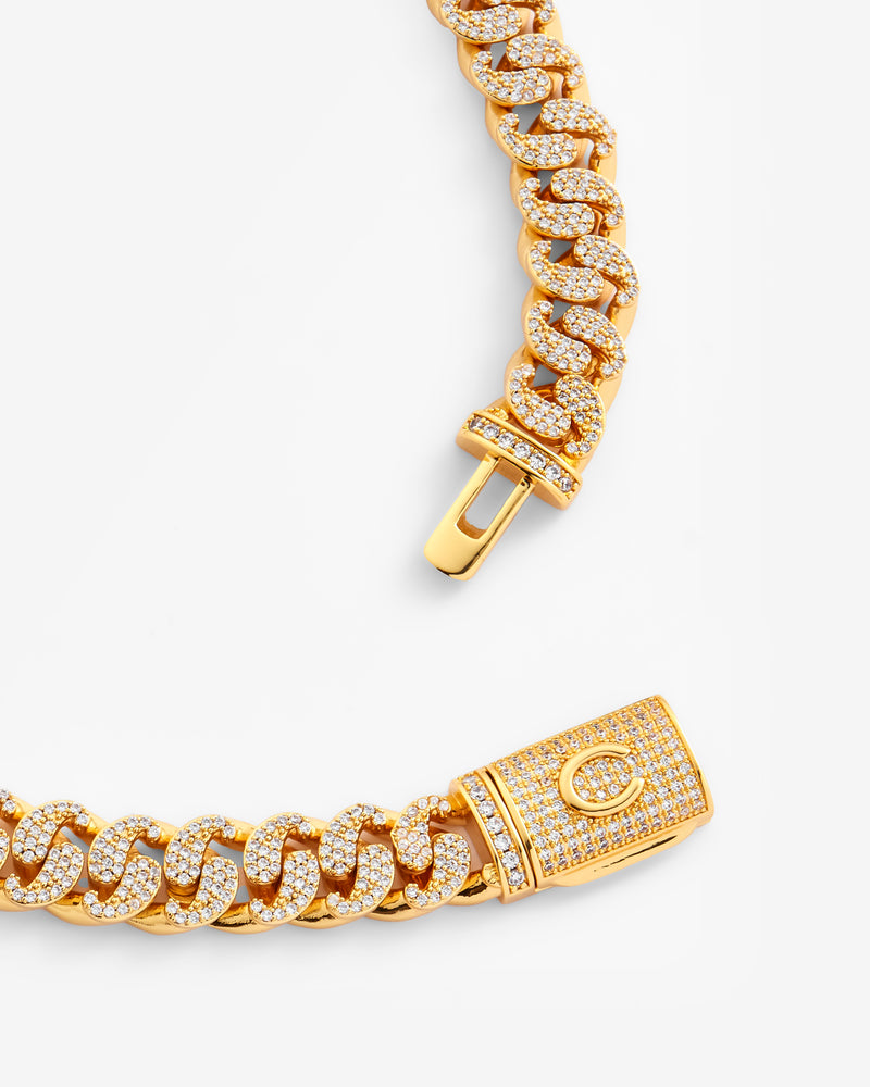 10 mm Iced Paisley Kette - Gold