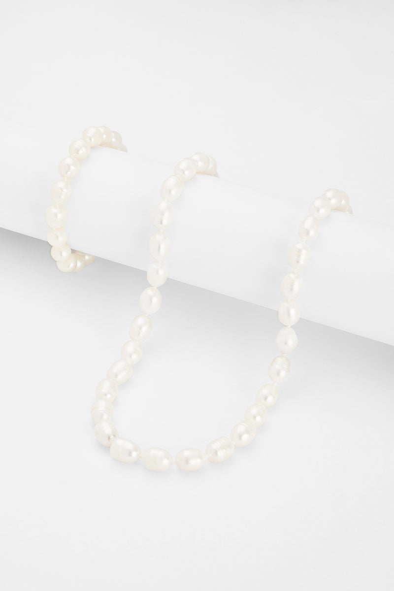 10mm Rice Pearl Necklace + Bracelet Bundle