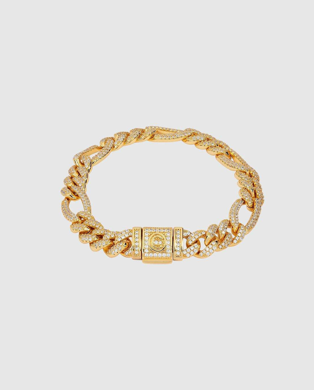 10mm Iced Figaro Bracelet