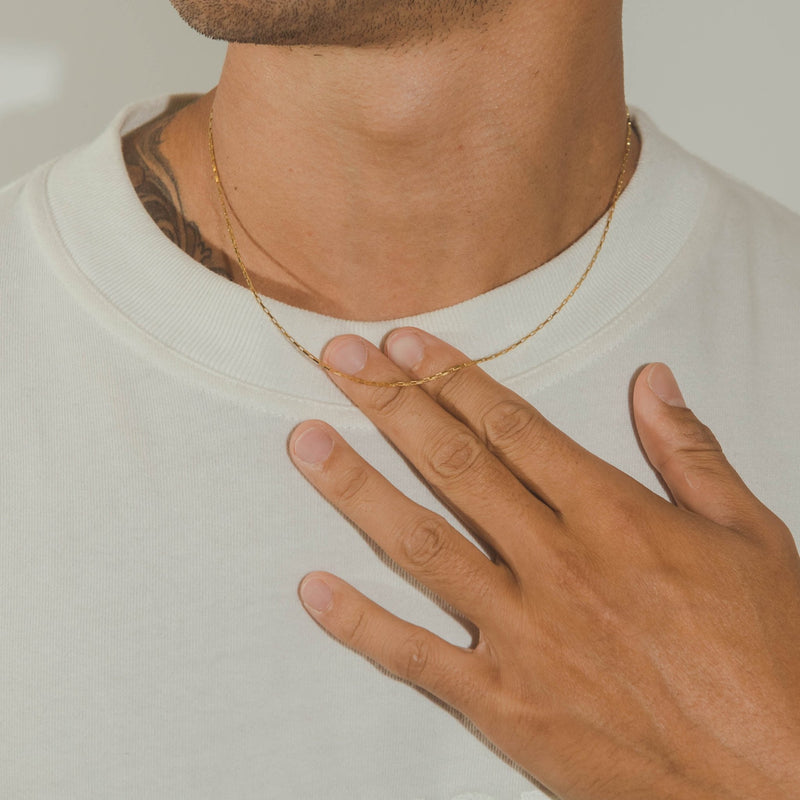 1mm gold box chain Clearance