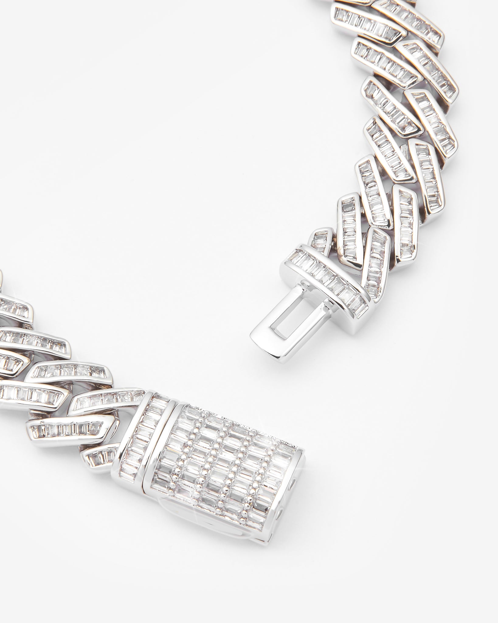 12 mm Baguette-Krappenarmband aus Kuba