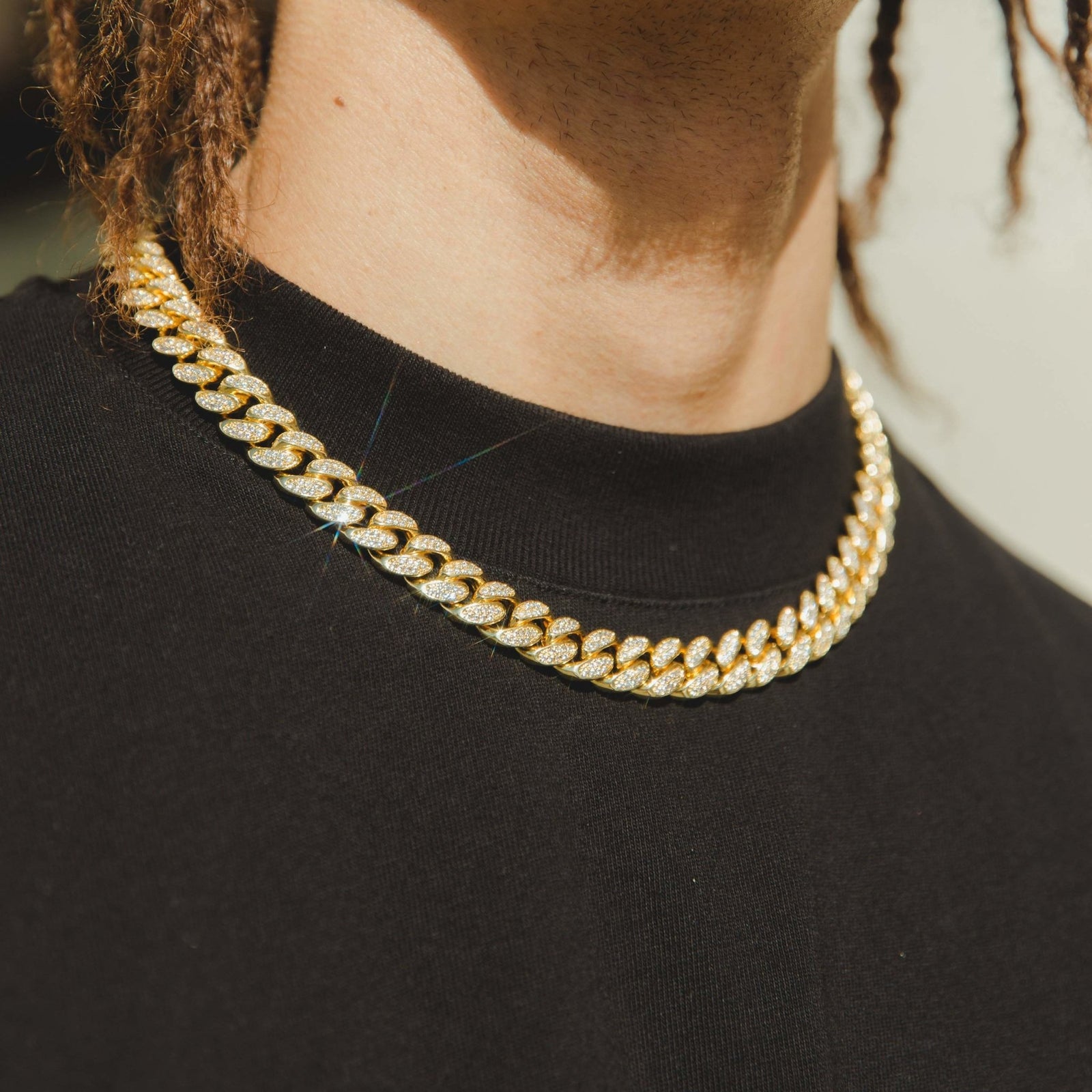 12mm Iced Cuban Link Chain Gold – Cernucci