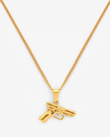 20mm Weapon Motif Necklace - Gold