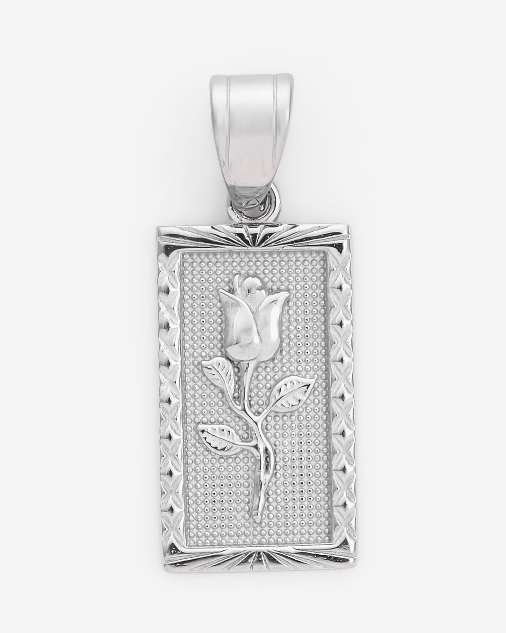 22mm Rectangle Embossed Pendant