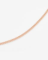 2mm Curb Chain - Rose Gold