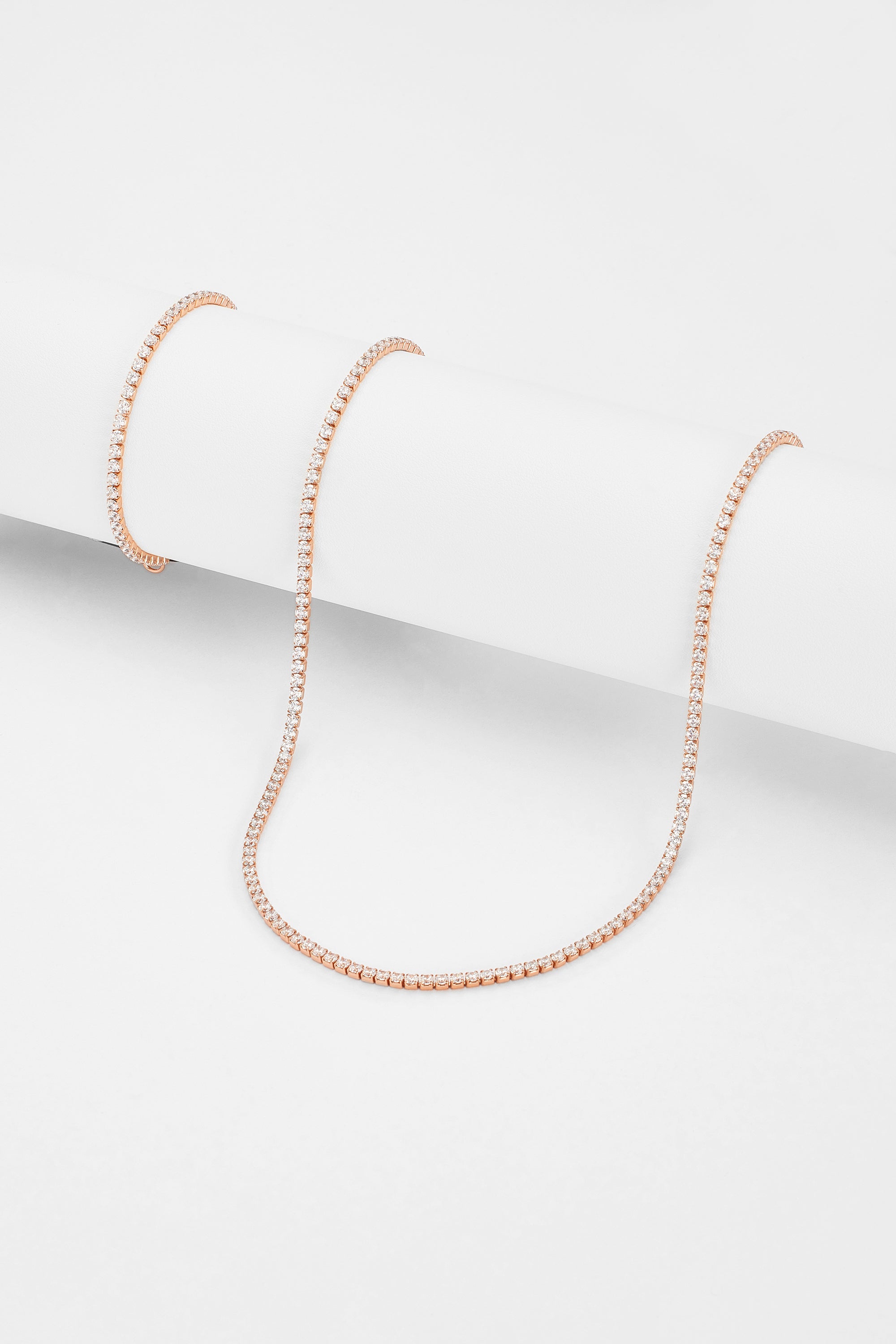 2.5mm Micro Tennis Chain + Bracelet Bundle - Rose Gold