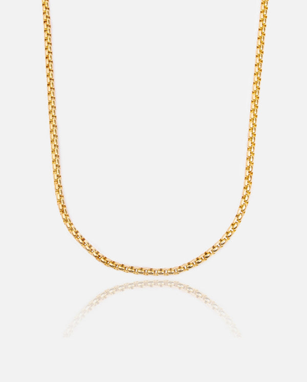 3mm Pearl Link Chain - Gold - Cernucci